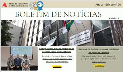 TJMMG chega ao vigésimo Boletim de Notícias