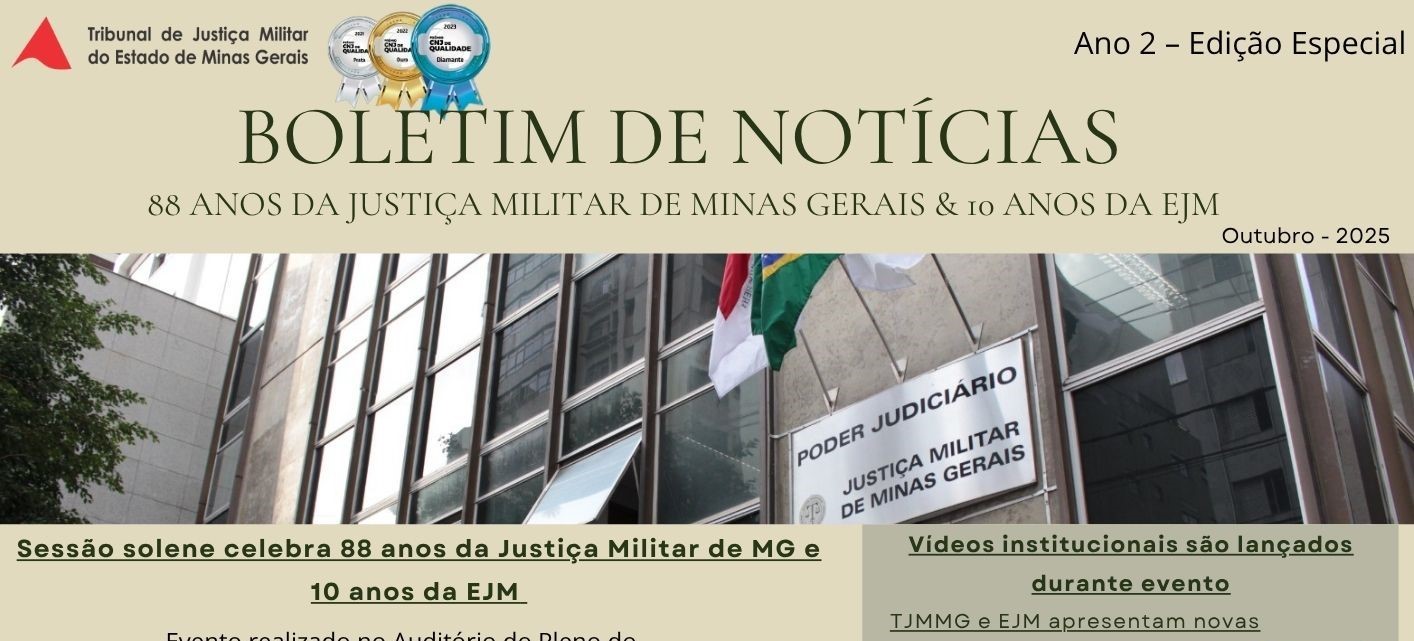 TJMMG lança duas edições do Boletim de Notícias